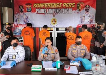 Ungkap 4 Kasus Menonjol di Lampung Tengah, Kapolres Laksanakan Konfrensi Pers