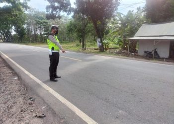 Satlantas Polres Tuba Gelar Olah TKP Kecelakaan Motor Vs Minibus