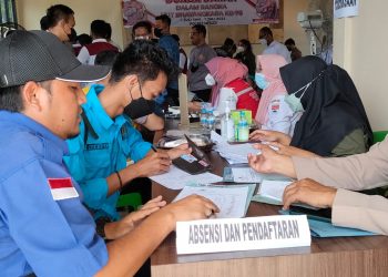 Sambut HUT Bhayangkara ke-76, Polres Mesuji Gelar Kegiatan Donor Darah