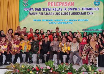 Lepas 208 Siswa dan Siswi Angkatan ke- XXIX, Kepsek SMPN 2 Trimurjo ; Jaga Nama Baik Almamater Sekolah