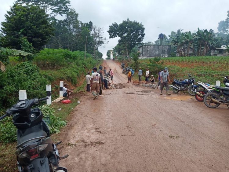 Aparatur Tiyuh Agung Jaya Lestarikan Gotongroyong, Bersihkan Jalan dan Balai Tiyuh
