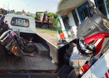 Kasatlantas Gelar Olah TKP Lakalantas Truk vs Motor