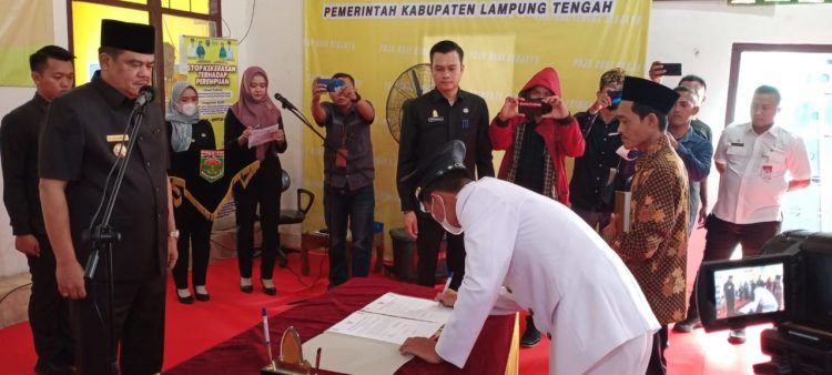 Bupati Lamteng Musa Ahmad Resmi Lantik PAW Kakam Pujodadi