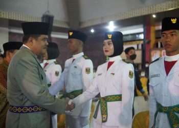 33 Paskibraka Terbaik Lamteng di Kukuhkan Bupati Musa