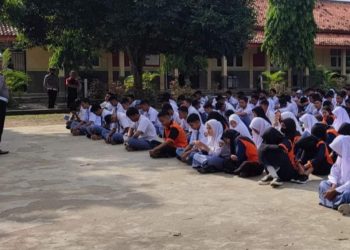 Satlantas Polres Lamteng Gelar Sosialisasi Tatib Lalin di SMK N 1 Seputih Agung