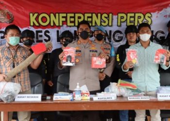 Dalam Kurun Waktu Dua Pekan, Polres Lamteng Tangkap 30 Pelaku Kejahatan dan 15 Tersangka Penyalahguna Narkoba