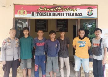 Lima Pelaku Curat Ditangkap Polsek Dente Teladas Saat Sedang Beraksi di PT CPB