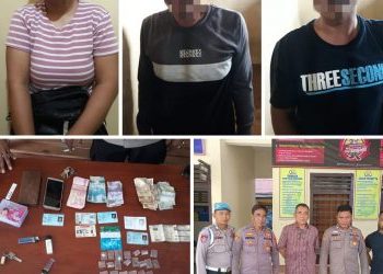 Asyik Nyabu, Satu Wanita Bersama Dua Teman Prianya Diciduk Polisi
