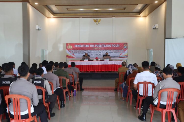 Lakukan Penelitian, Tim Puslitbang Polri Kunjungi Polres Lamteng