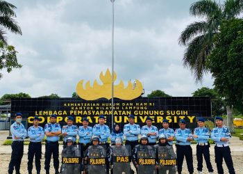 Kalapas Gunung Sugih Pimpin Apel Jelang Nataru