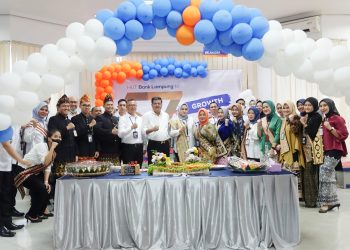 Bupati Musa Ahmad, Hadiri Tasyakuran Hut Ke 57 Bank Lampung di Bandarjaya