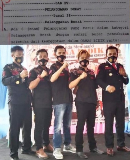 DPD Ormas Bidik Lampung Dinilai Tidak Profesional, Usai Bekukan DPC Lampung Tengah