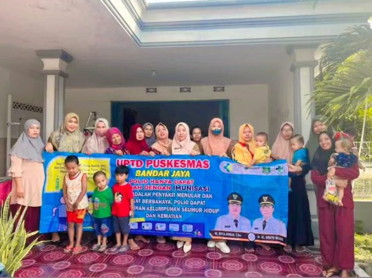 Puskesmas Bandar Jaya Launching Imunisasi IPV2, Dilaksanakan Secara Serentak di Lamteng