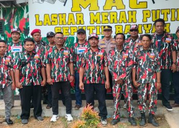 Ciptakan Sinergitas, Laskar Merah Putih Kecamatan Seputih Banyak Bantu TNI/Polri Gelar Baksos