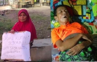 Suami Derita Tumor Otak, Hasimah Jajakan Rumah Demi Pengobatan