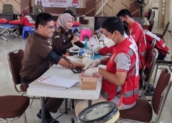 Jelang HUT Adhyaksa ke-63, Kejari Lamteng Gelar Donor Darah