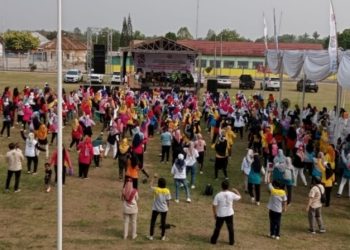 IDI Rayakan HUT ke 73, Gelar Berbagai Kegiatan Kesehatan di Lapangan Merdeka Kecamatan Punggur