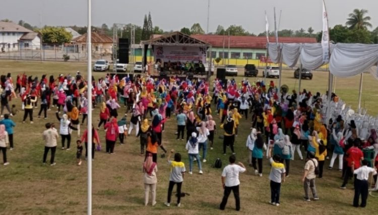 IDI Rayakan HUT ke 73, Gelar Berbagai Kegiatan Kesehatan di Lapangan Merdeka Kecamatan Punggur