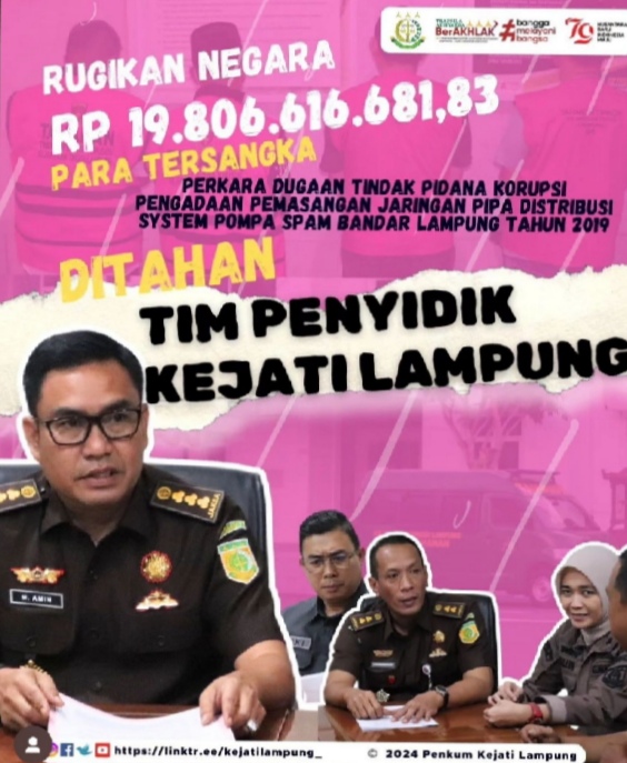 Kejati Lampung Tetapkan 5 Tersangka Dugaan Kasus Korupsi Senilai 19 Miliar, Masing-masing Miliki Peran Penting