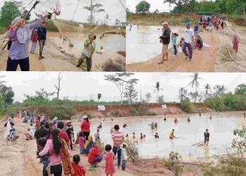 Bentuk Dukungan ke Ardito-Koheri, Warga Gelar Nanggok Ikan Lestarikan Tradisi Nenek Moyang