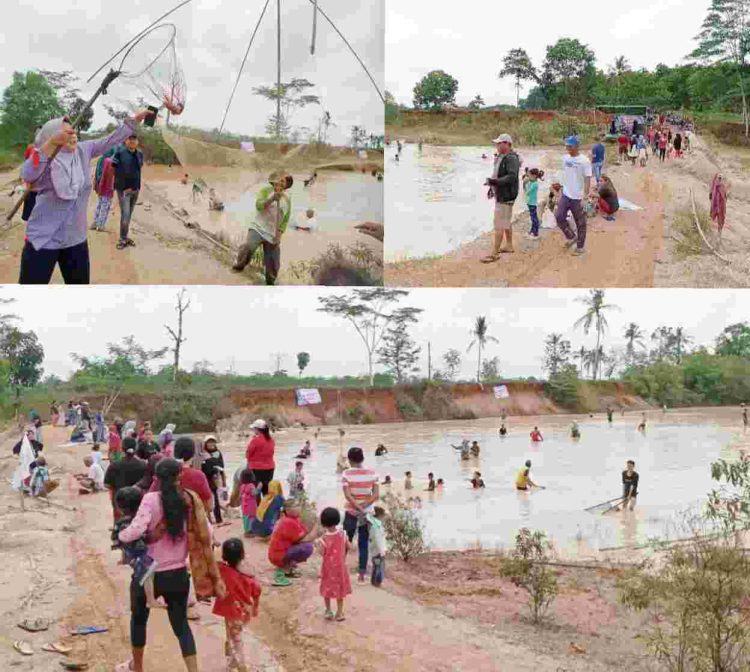 Bentuk Dukungan ke Ardito-Koheri, Warga Gelar Nanggok Ikan Lestarikan Tradisi Nenek Moyang