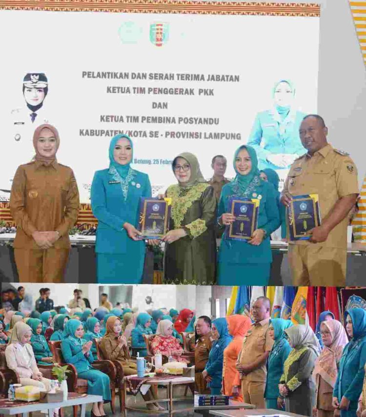 Dilantik Sebagai Ketua TP-PKK Lamteng, Indria Sudrajat Ardito Tekankan Sinergitas Bersama Pemkab