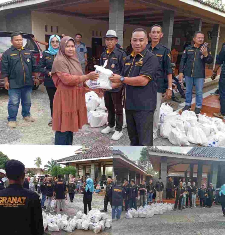 DPC Granat Lamteng Gelar Rapat Koordinasi Pelantikan dan Pembagian Paket Sembako