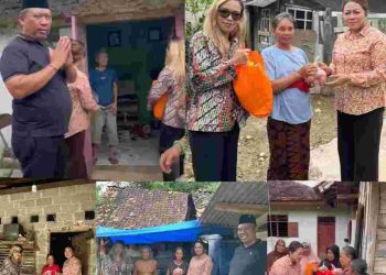 Bentuk Kepedulian Sosial, Wabup Koheri dan Miss Sawer Berbagi Sembako di Bulan Ramadhan