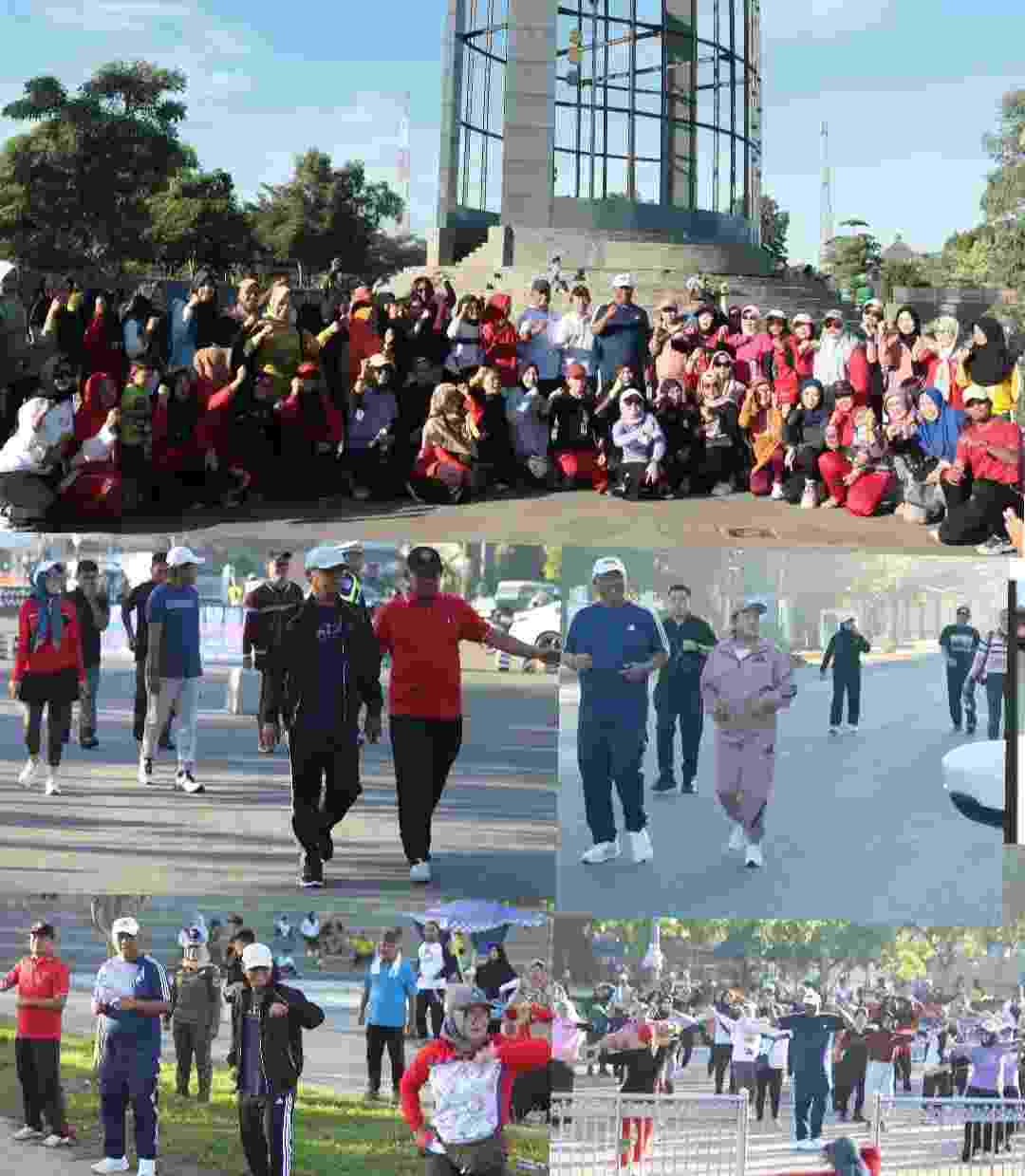 Bupati Ardito Buka CFD Perdana di Tugu Pepadun, Masyarakat Sambut Antusias 