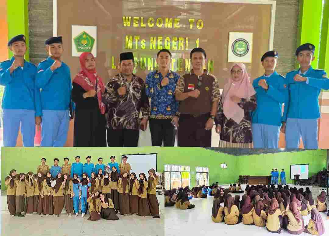 Empat Siswa SMA Kebangsaan Lamsel Kunjungi MTS N 1 Lamteng, Ini Tujuannya?