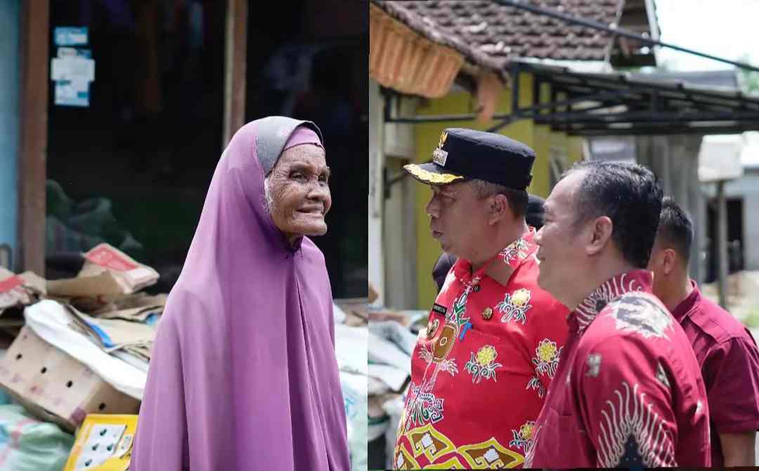 Plt Bupati Lamteng Kunjungi Kediaman Mbah Tentrem di Bandarjaya Timur, Berikan Sembako dan Janjikan Program Bedah Rumah