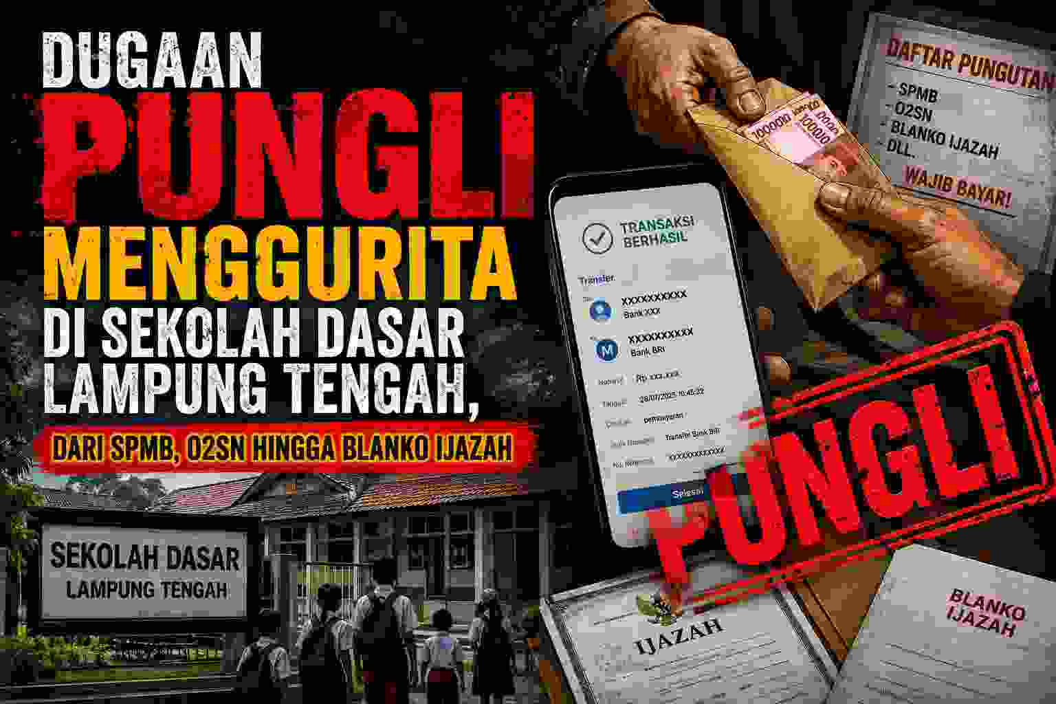 Dugaan Pungli Menggurita di Sekolah Dasar Lampung Tengah, dari SPMB, O2SN hingga Blanko Ijazah