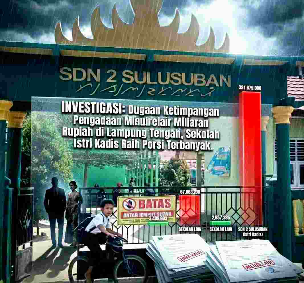 Dugaan Ketimpangan Pengadaan Meubelair Miliaran Rupiah di Lampung Tengah, Sekolah Istri Kadis Raih Porsi Terbanyak