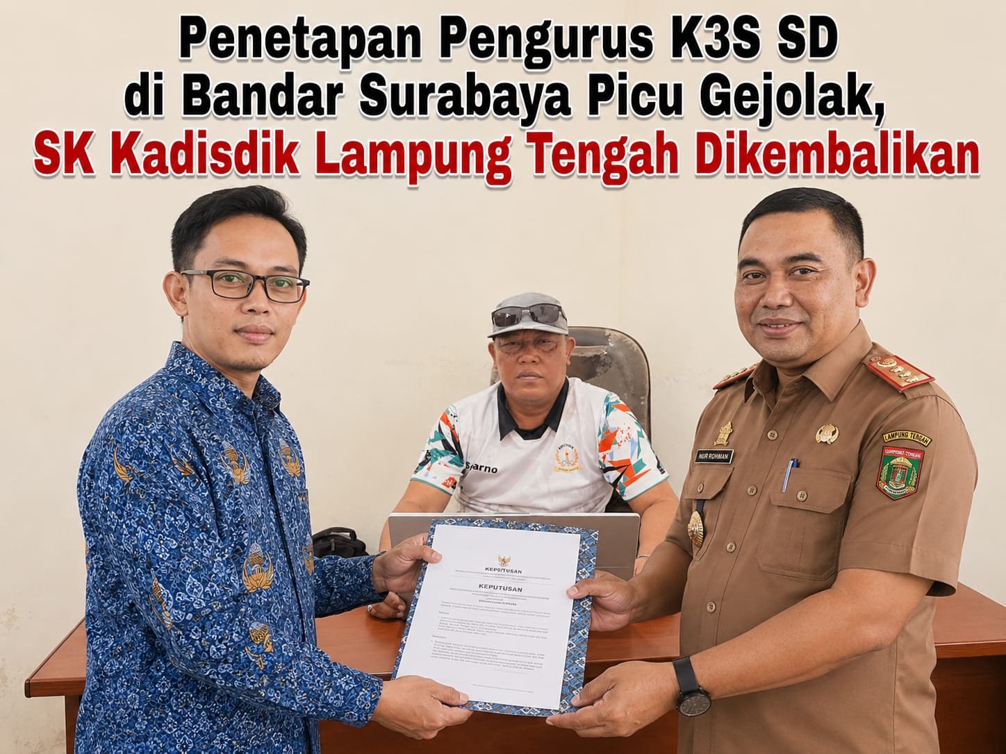 Penetapan Pengurus K3S SD di Bandar Surabaya Picu Gejolak, SK Kadisdik Lampung Tengah Dikembalikan