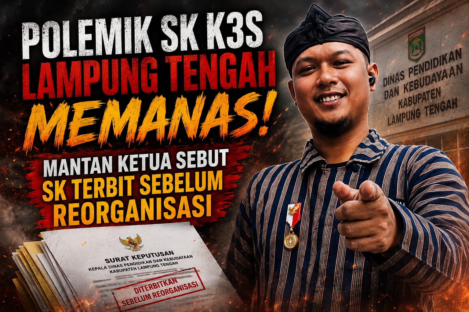 Polemik SK K3S Lampung Tengah Memanas, Mantan Ketua Sebut SK Terbit Sebelum Reorganisasi