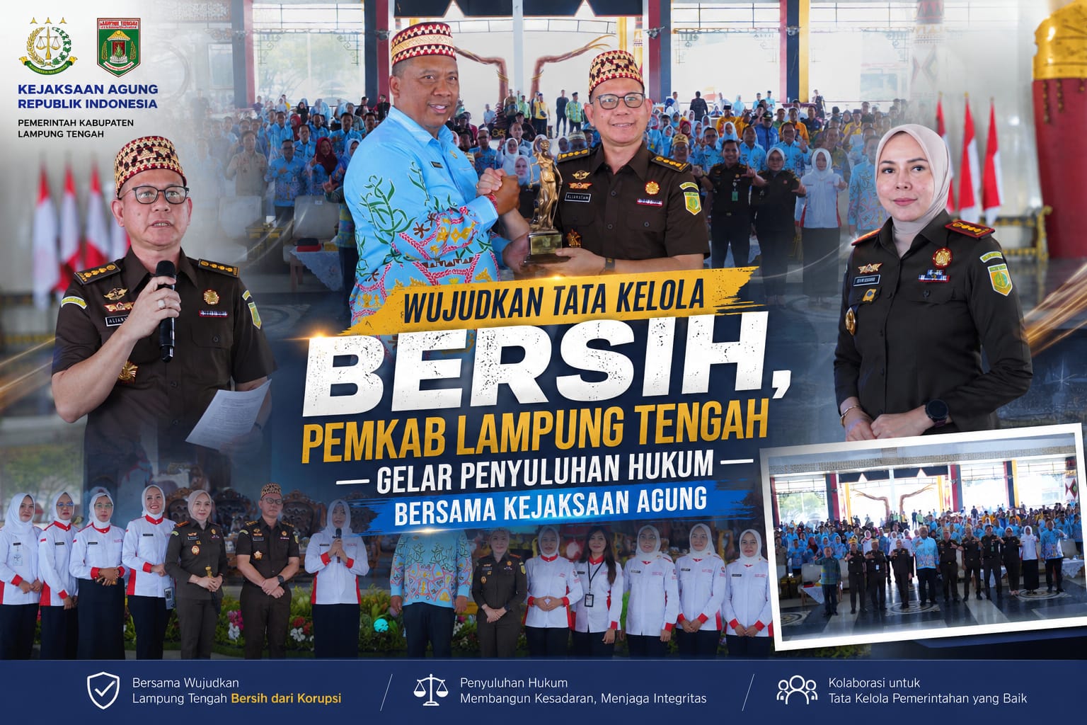 Wujudkan Tata Kelola Bersih, Pemkab Lampung Tengah Gelar Penyuluhan Hukum Bersama Kejaksaan Agung