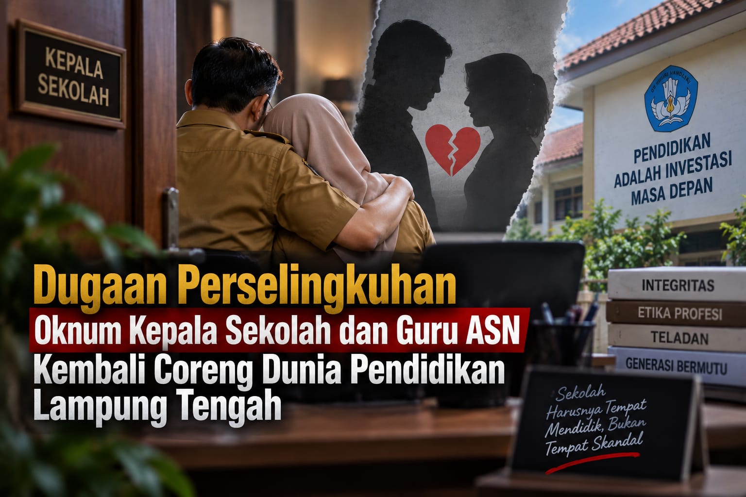 Dugaan Perselingkuhan Oknum Kepala Sekolah dan Guru ASN Kembali Coreng Dunia Pendidikan Lampung Tengah