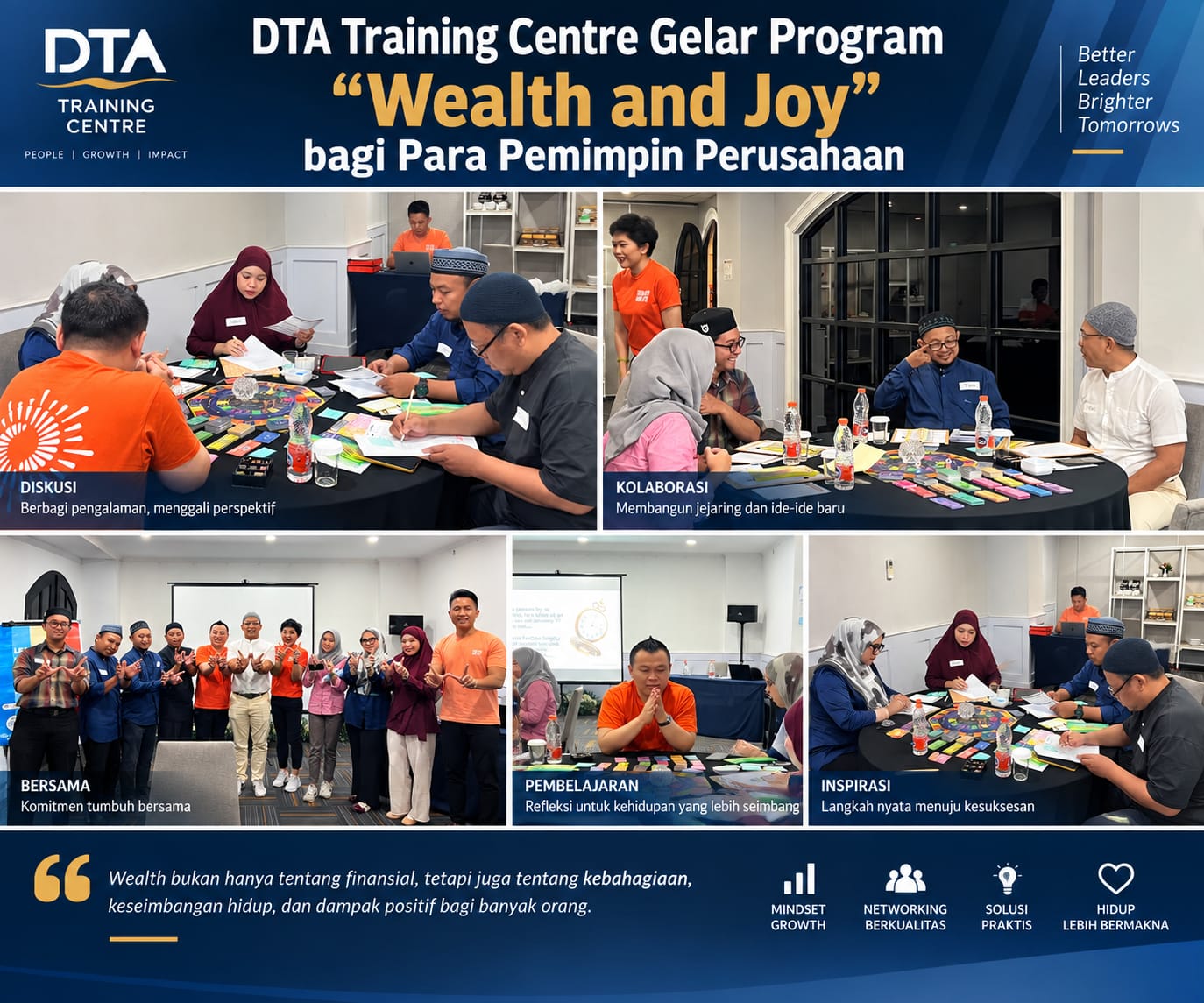 DTA Training Centre Gelar Program “Wealth and Joy” bagi Para Pemimpin Perusahaan