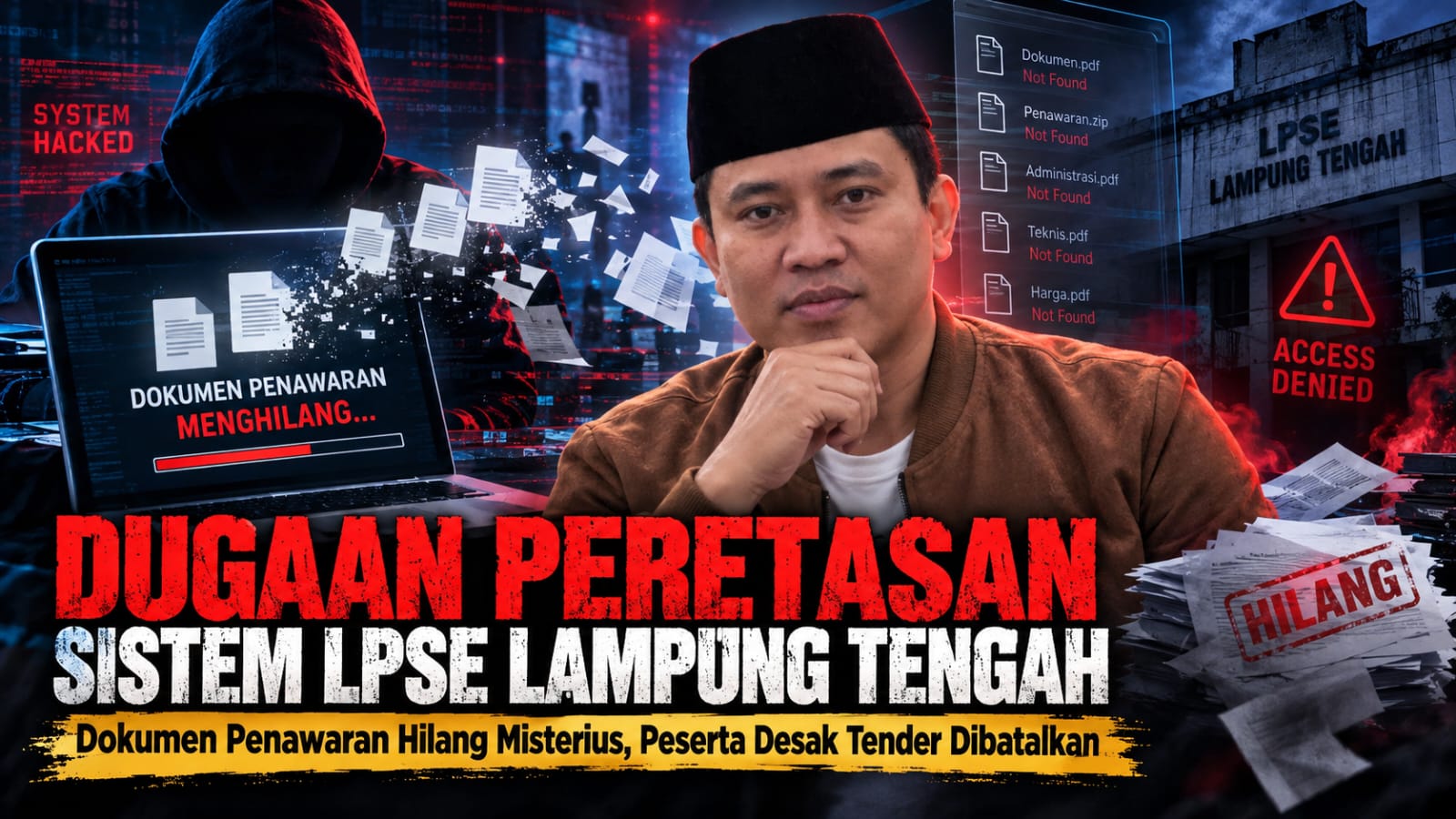 Dugaan Peretasan Sistem LPSE Lamteng: Dokumen Penawaran Hilang Misterius, Peserta Desak Tender Dibatalkan