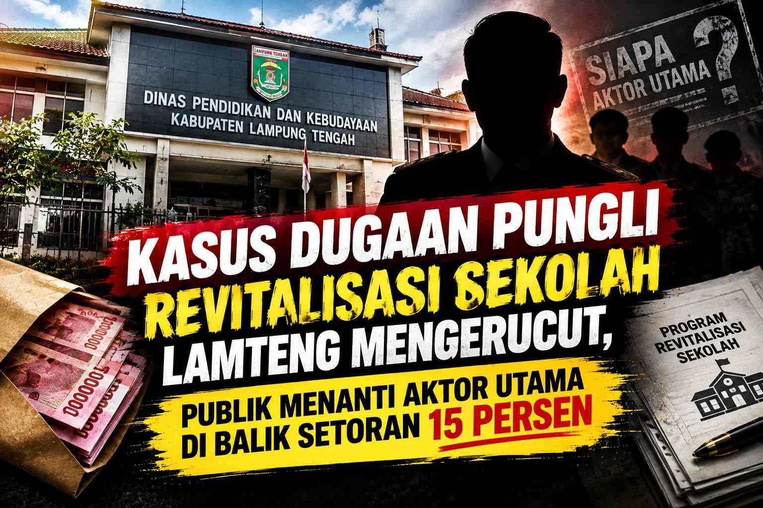 Kasus Dugaan Pungli Revitalisasi Sekolah Lamteng Mengerucut, Publik Menanti Aktor Utama di Balik Setoran 15 Persen